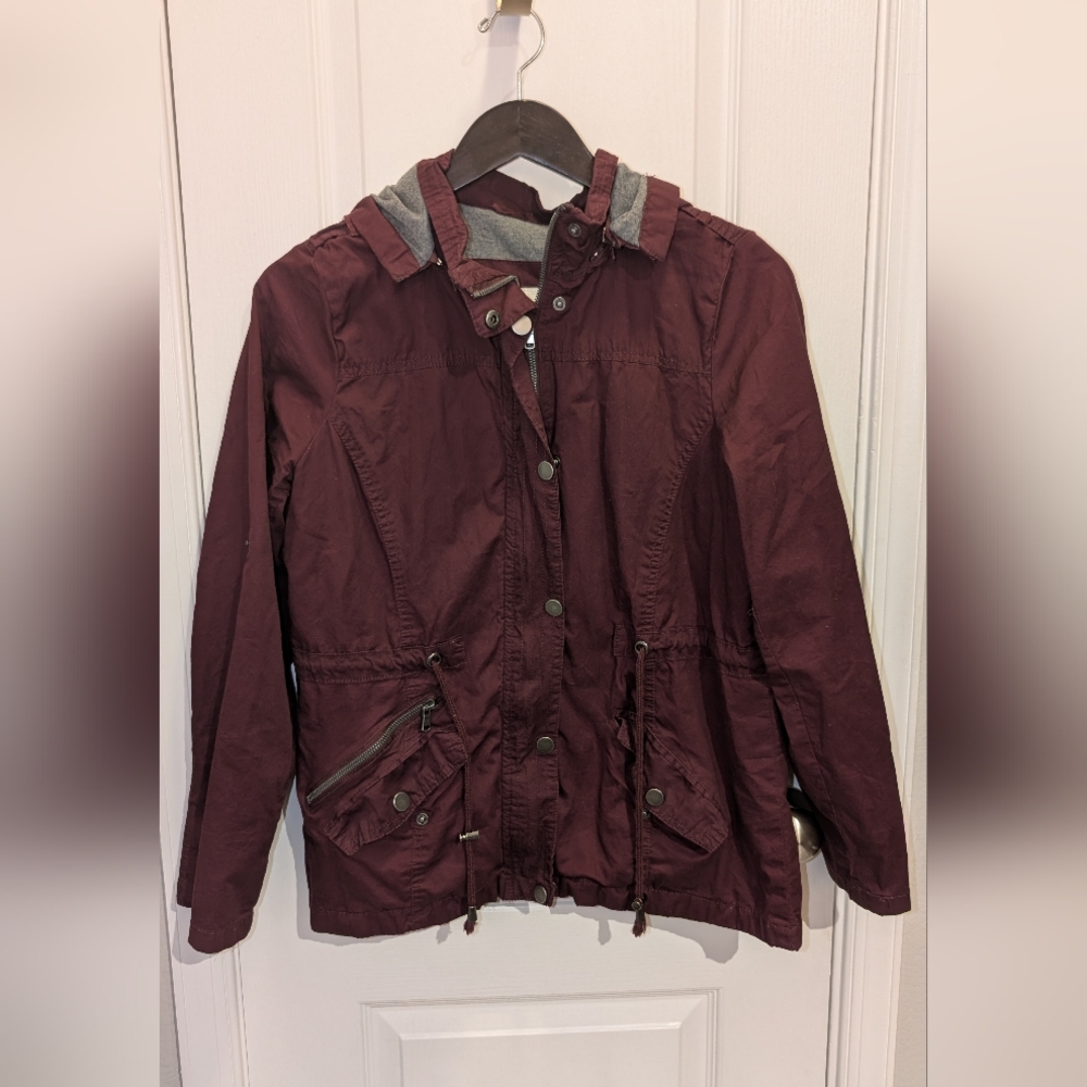 YMI Collection Maroon Utility Jacket‎ Size large
